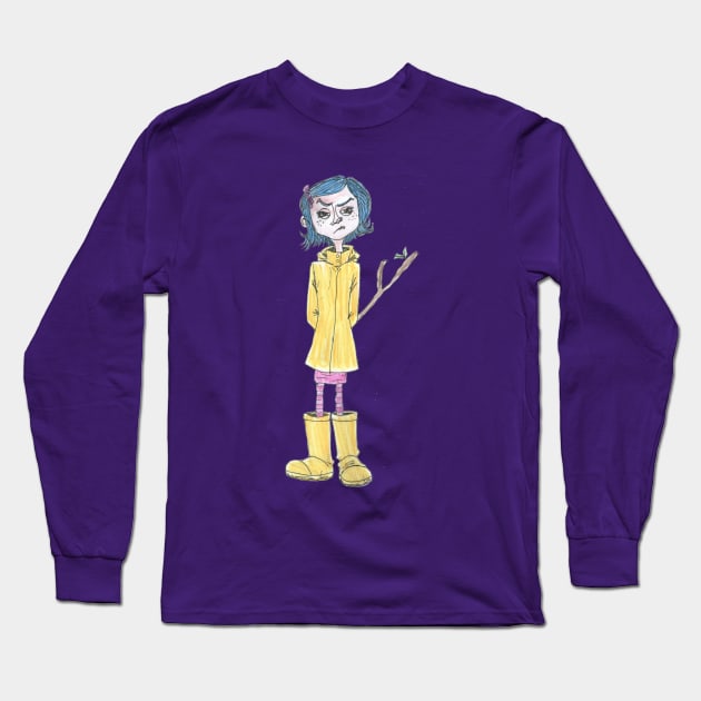 Coraline Long Sleeve T-Shirt by giuliadrawsstuff